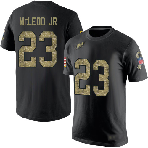 Men Philadelphia Eagles #23 Rodney McLeod Black Camo Salute to Service NFL T Shirt